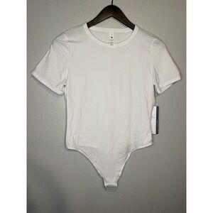 NWT Lululemon Stretch Cotton Rib Crewneck SS Bodysuit Thong Womens Size Large
